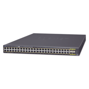 Switch Administrable de 48-Puertos 10/100/1000T 802.3at PoE + 4-Puertos 100/1000BASE-X SFP / 440W
