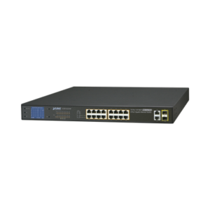 Switch No Administrable PoE+ Extender, Aislamiento VLAN de 16 Puertos +, 2 Combo TP/SFP Gigabit y Pantalla