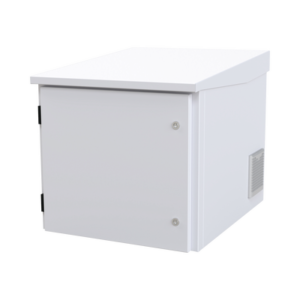 Gabinete PROFUNDO de Exterior de 9UR con Ventiladores y Termostato (Montaje a poste o torre se vende por separado).