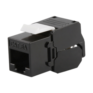 Módulo Jack Keystone Cat6A (toolless), con terminación en ángulo 180 º Color Negro, Compatible con Faceplate y Patchpanel Linkedpro