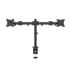 Montaje de Escritorio articulado para 2 monitores de 13 a 27" / Soporta hasta 10 kg / Vesa 75 x 75 / 100 x 100 / Acero / Giro: 360°